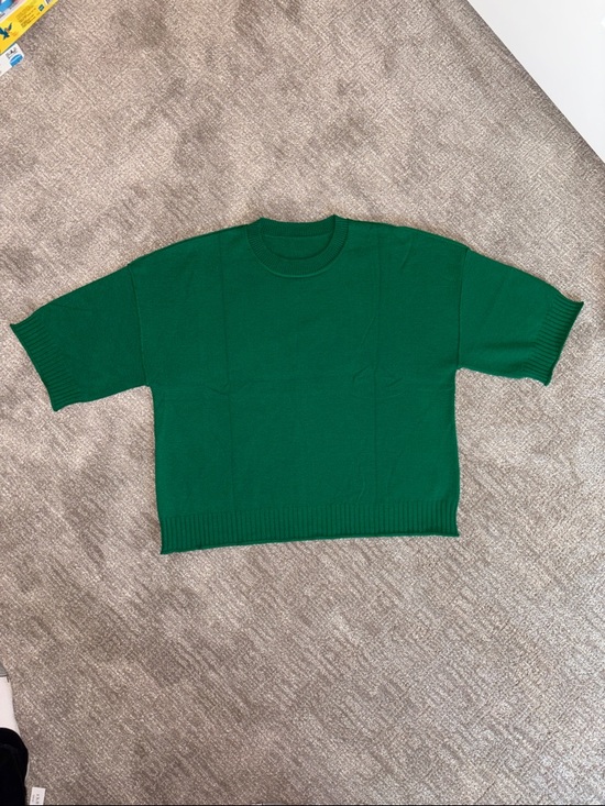 Amazon Sweaters - Amazon Women’s Green Crew Neck Short Sleeve Sweater